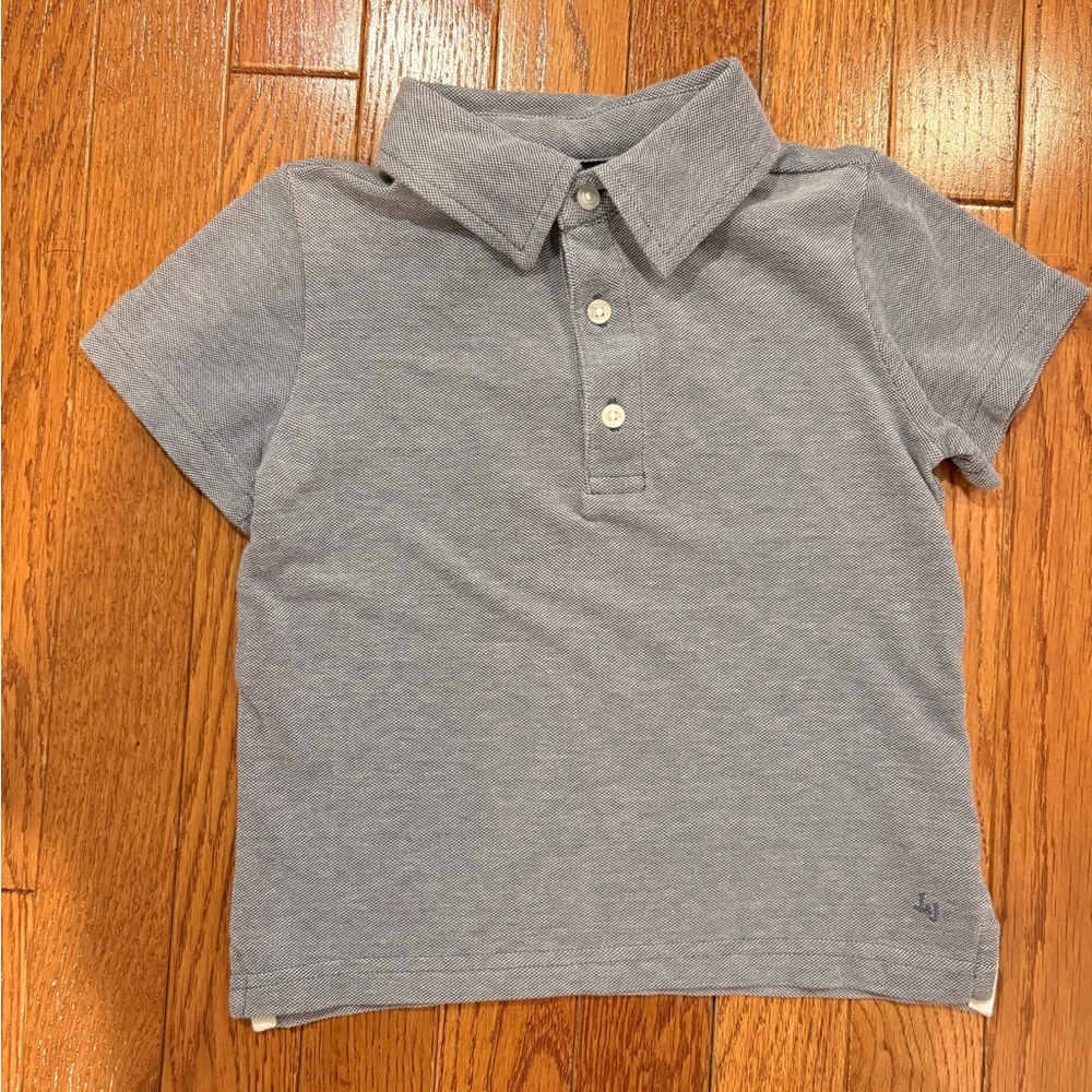 Janie and Jack The Classic Pique Polo, Size 3T, Light Blue/Grey